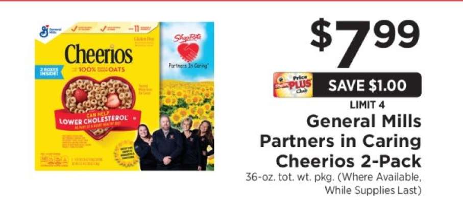 General Mills Partners in Caring Cheerios 2-Pack