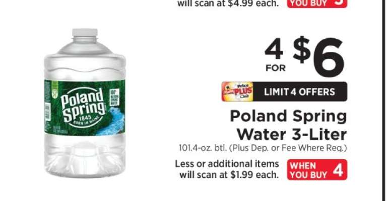 Poland Spring Water 3-Liter