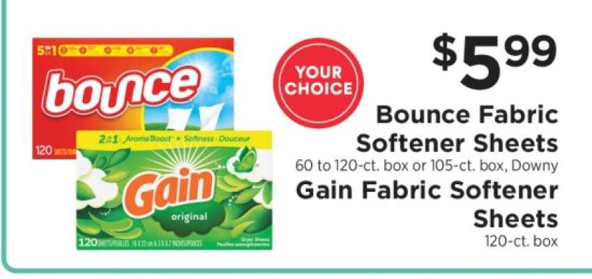 Bounce & Gain Fabric Softener Sheets