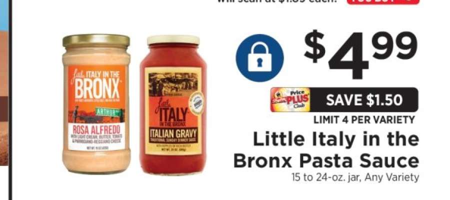 LITTLE ITALY IN THE BRONX PASTA SAUCE