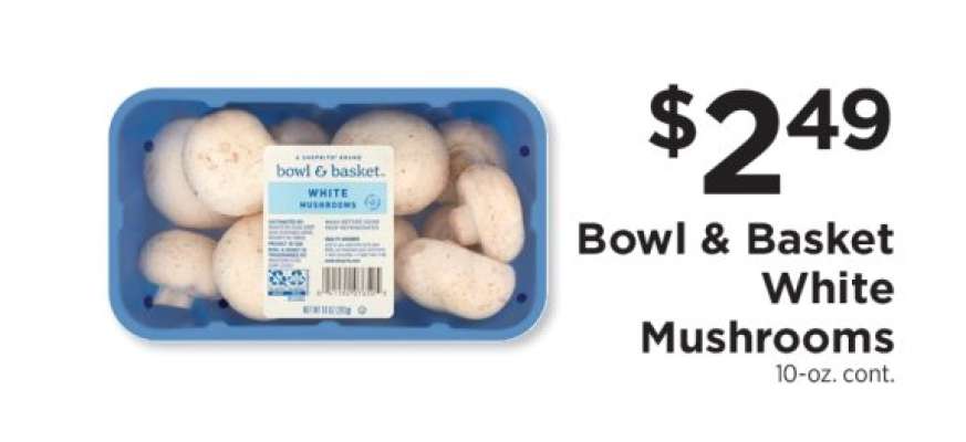 Bowl & Basket White Mushrooms
