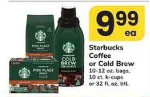 Starbucks Coffee or Cold Brew