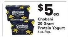 Chobani 20 Gram Protein Yogurt