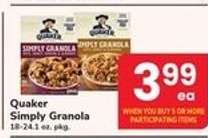 Quaker Simply Granola
