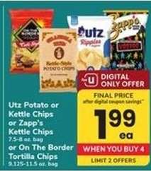 Utz Potato or Kettle Chips or Zapp's Kettle Chips