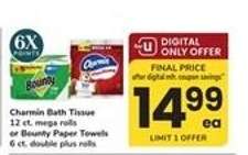 Charmin Bath Tissue or Bounty Paper Towels