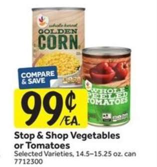 Stop & Shop Vegetables or Tomatoes