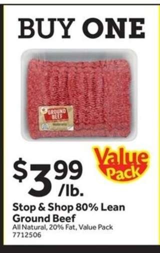 Stop & Shop 80% Lean Ground Beef