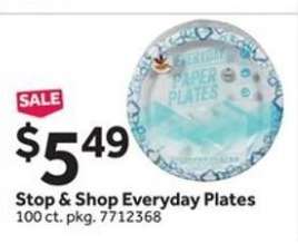 Stop & Shop Everyday Plates