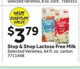 Stop & Shop Lactose Free Milk