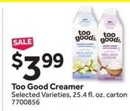 Too Good Creamer