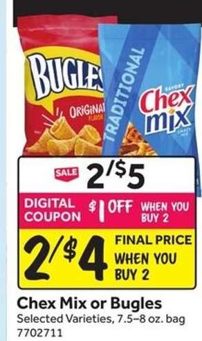 Chex Mix or Bugles