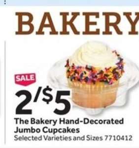 The Bakery Hand Decorated Jumbo Cupcakes