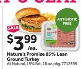 Nature's Promise 85% Lean Ground Turkey