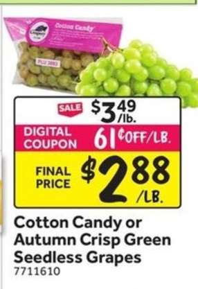 Cotton Candy or Autumn Crisp Green Seedless Grapes