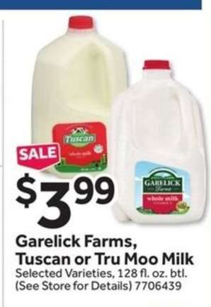Garelick Farms, Tuscan or Tru Moo Milk