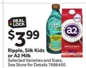 Ripple, Silk Kids or A2 Milk
