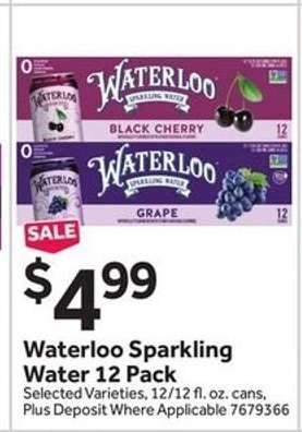 Waterloo Sparkling Water 12 Pack