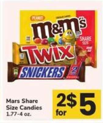 Mars Share Size Candies