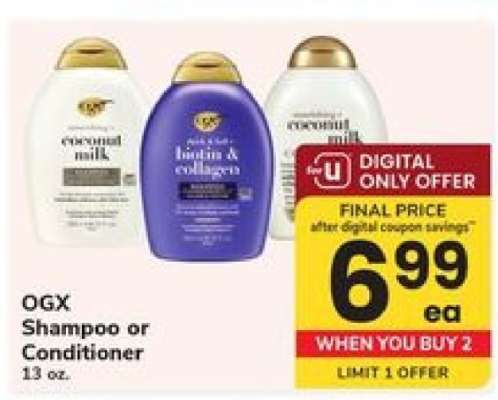 OGX SHAMPOO OR CONDITIONER