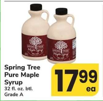 Spring Tree Pure Maple Syrup