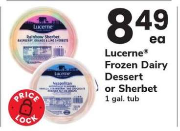 Lucerne Frozen Dairy Dessert or Sherbet