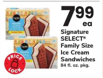 Signature SELECT Family Size Ice Cream Sandwiches