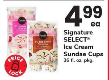 Signature SELECT Ice Cream Sundae Cups
