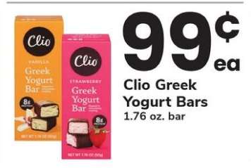 Clio Greek Yogurt Bars