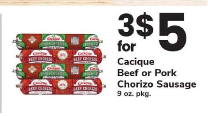 Cacique Beef or Pork Chorizo Sausage