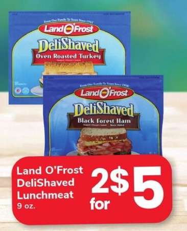 Land O'Frost DeliShaved Lunchmeat