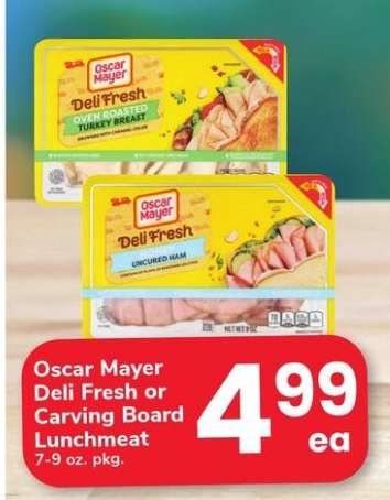 Oscar Mayer Deli Fresh or Carving Board Lunchmeat