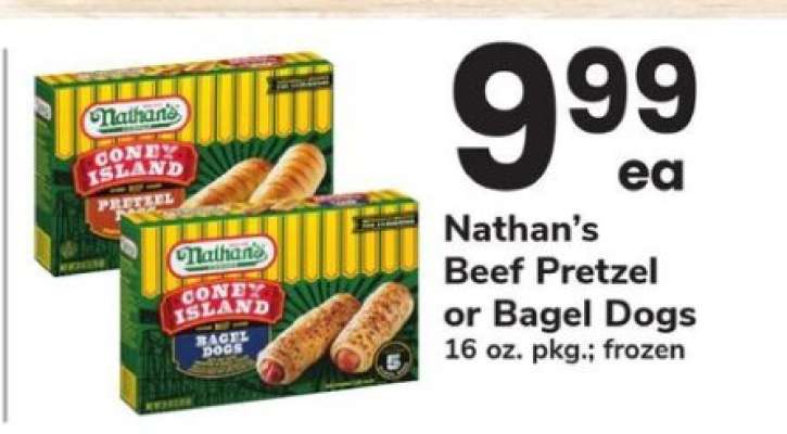Nathan’s Beef Pretzel or Bagel Dogs