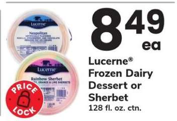 Lucerne Frozen Dairy Dessert or Sherbet