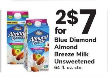 Blue Diamond Almond Breeze Milk Unsweetened