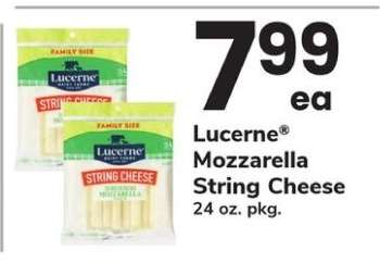 Lucerne Mozzarella String Cheese