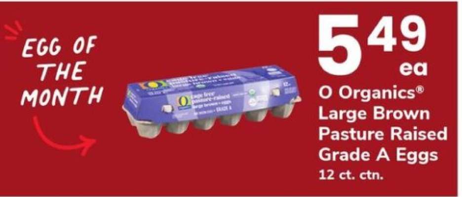O Organics Large Brown Pasture Raised Grade A Eggs