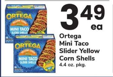 Ortega Mini Taco Slider Yellow Corn Shells