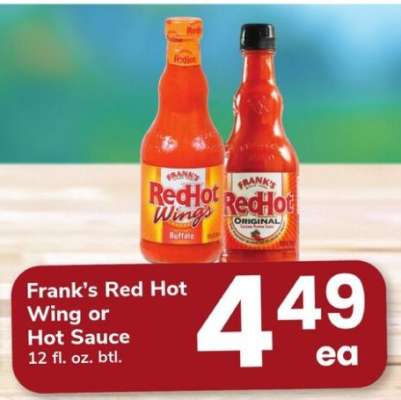 Frank's Red Hot Wing or Hot Sauce