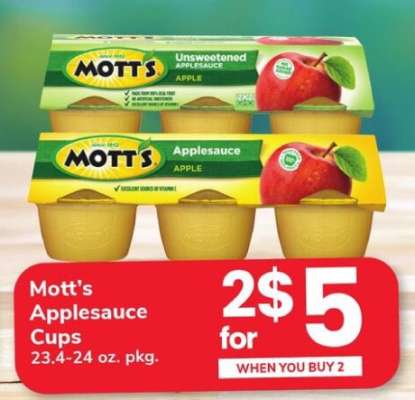 Mott's Applesauce Cups