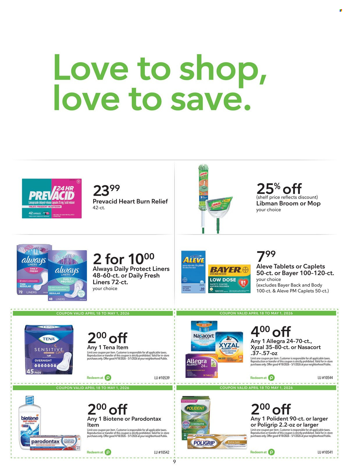 Publix ad - 04/18/2026 - 05/01/2026. Page 9