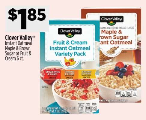 Clover Valley Instant Oatmeal