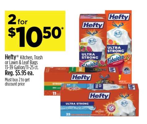 Hefty Kitchen, Trash or Lawn & Leaf Bags