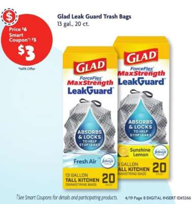 Glad Leak Guard Trash Bags