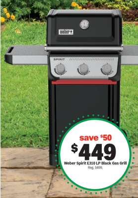 Weber Spirit E310 LP Black Gas Grill