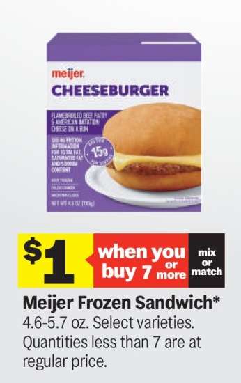 Meijer Frozen Sandwich