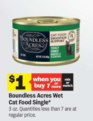 Boundless Acres Wet Cat Food Single