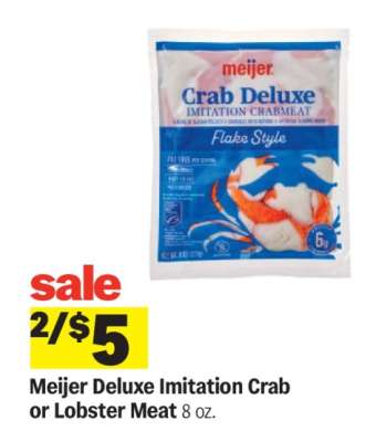 Meijer Deluxe Imitation Crab or Lobster Meat