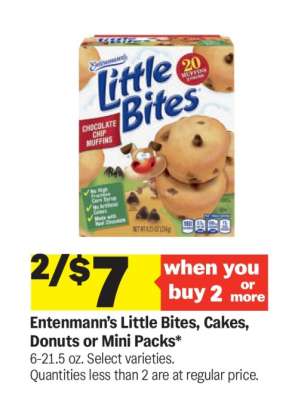 Entenmann’s Little Bites, Cakes, Donuts or Mini Packs