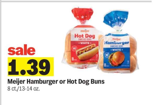 Meijer Hamburger or Hot Dog Buns